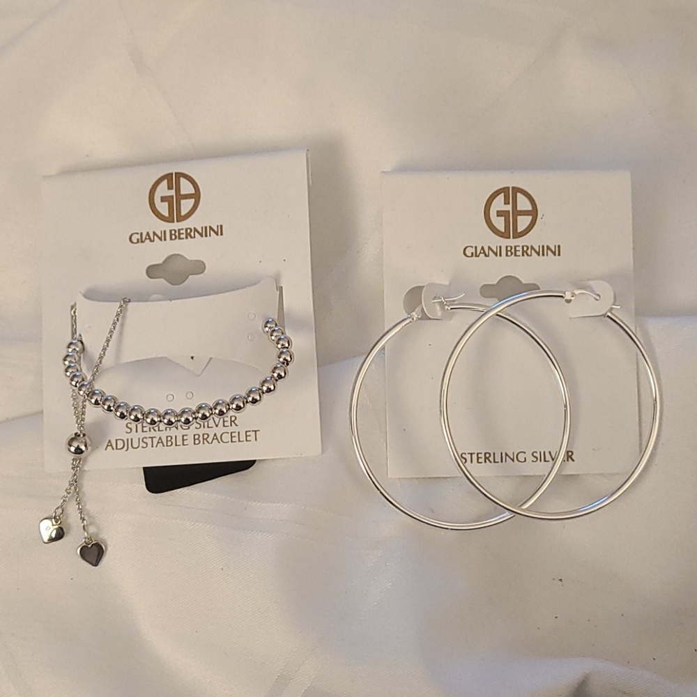 Giant Bernini bracelet & hoop earrings